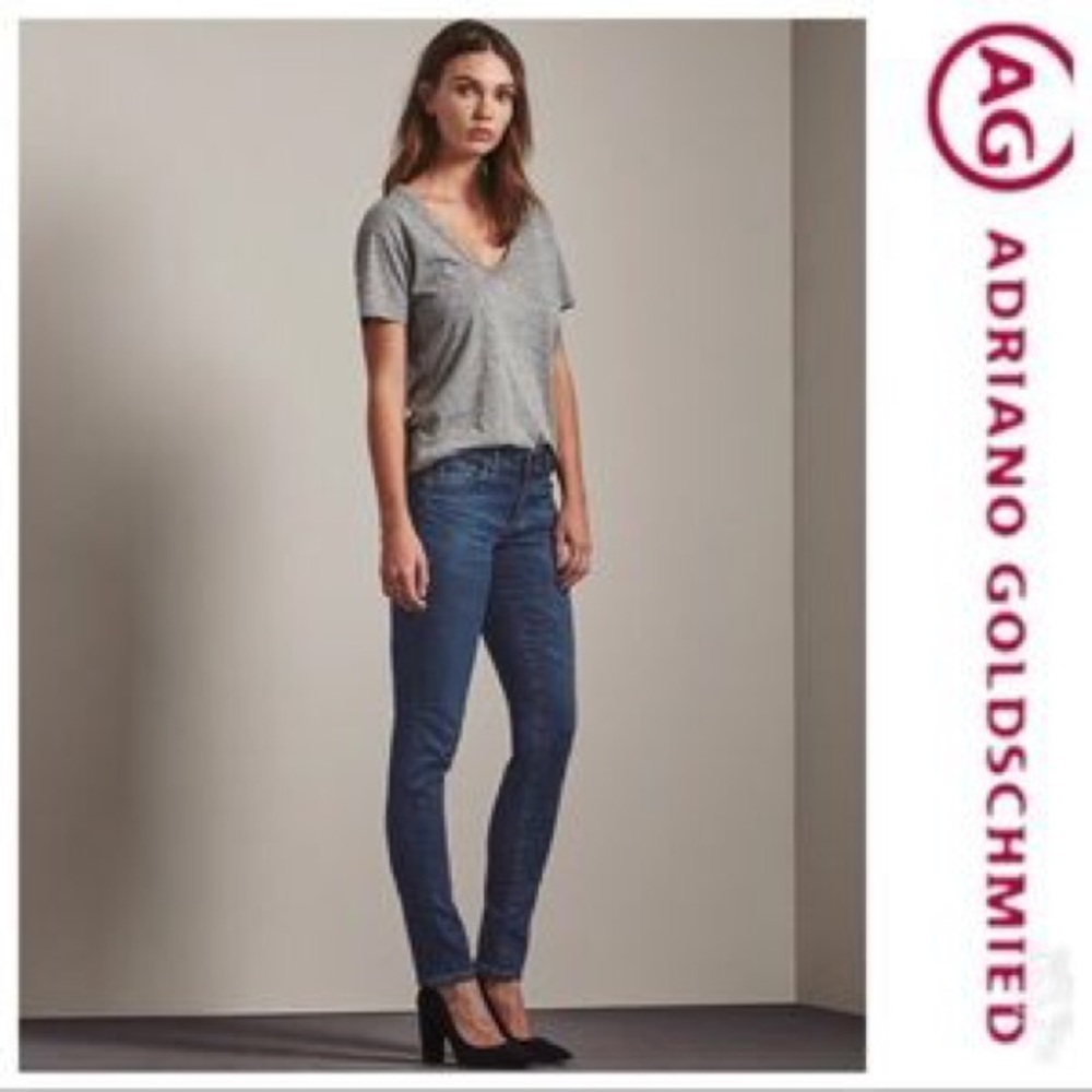 AG contour 360 super skinny ankle/ dark wash